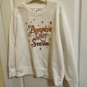 Pumpkin Spice Season White Sweater